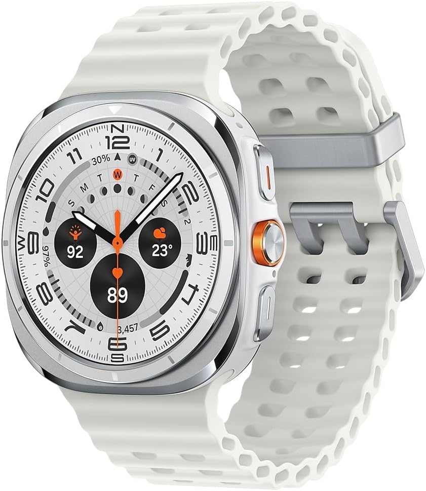 Samsung Galaxy Watch Ultra (2024) LTE 47 mm Titanium Smartwatch – White – Rugged Design with Dual-Band GPS, 100-Hour Battery, Fitness & Health Tracking, 10 ATM Water Resistant [International Version]