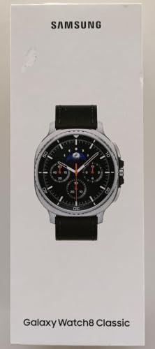 Samsung Galaxy Ai Watch 8 Classic Latin American Version SM-L500NZ (46mm) Bluetooth Wellness Tips Heart Rate Sleep to Workout Fitness Tracker (Silver Black Band SM-L500NZKALTA)