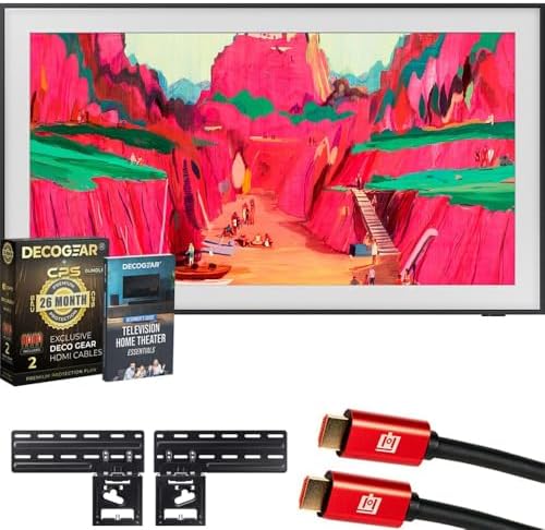 Samsung QN75LS03FW 75 inch The Frame Pro 4K Neo QLED Mini LED Smart TV (2025) Bundle with CPS Exclusive 26 Month Protection, 2X HDMI Cables & Deco Gear Complete Home Theater Beginner's Guidebook
