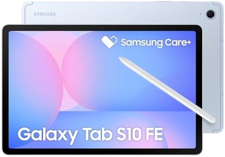 Samsung Galaxy Tab S10 FE w/S-Pen | 128GB, 8GB RAM, Wi-Fi Only | 10.9” LCD, WiFi 6E Android 15 Tablet, 4K Camera | International Model X520 | 25W Fast Charger Bundle (Blue)