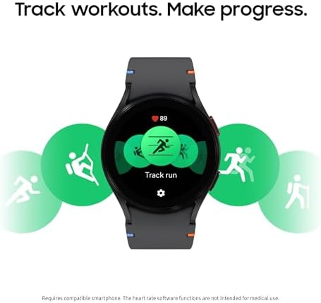 Samsung Galaxy Watch FE 40mm LTE AI Smartwatch w/Fitness Tracking, BIA Sensor, Personalized HR Zones, Heart Rate Tracker, Sleep Monitor, 2024, Silver (US Version) (Renewed)