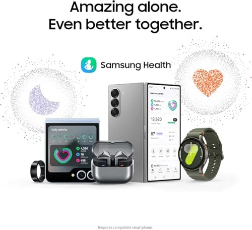 Samsung Galaxy Watch 7 44mm GPS + Cellular AI Smartwatch w/Energy Score, Wellness Tips, Heart Rate Tracking, Sleep Monitor, Fitness Tracker, 2024, Silver (Renewed)