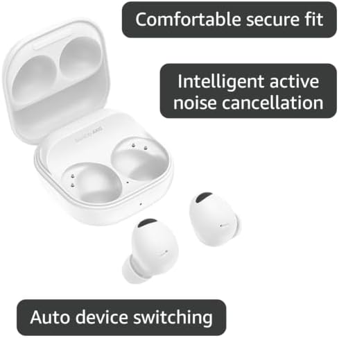 SAMSUNG Galaxy Buds 2 Pro True Wireless Bluetooth Earbuds, Noise Cancelling, Hi-Fi Sound, 360 Audio, Comfort Fit In Ear, HD Voice, IPX7 Water Resistant, White (Renewed)