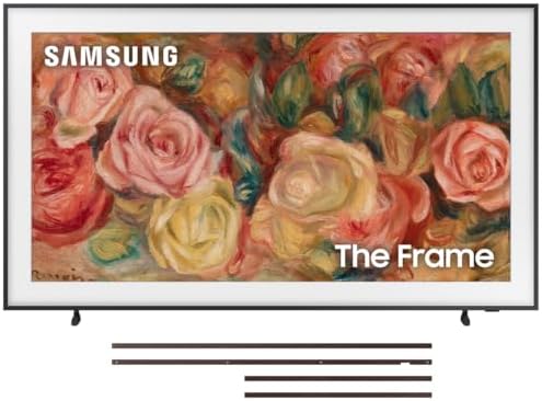 Samsung QN65LS03DAFXZA 65 Inch The Frame 4K Smart Quantum HDR TV with a Samsung VG-SCFA65BWB 65 Inch The Frame Customizable Bezel - Modern Brown (2024)