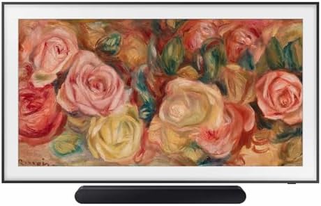 SAMSUNG 32-Inch Class QLED The Frame LS03C Series, Quantum HDR, Art Mode (QN32LS03CB) w/ SAMSUNG S60D 5.0ch Soundbar w/Wireless Dolby Atmos Audio, HW-S60D/ZA (Newest Model)