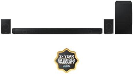 Samsung Q990D 11.1.4ch Soundbar w/Wireless Dolby Atmos Audio, Rear Speaker Included HW-Q990D/ZA (Model 2024) + Plus 2-Year Extended Warranty