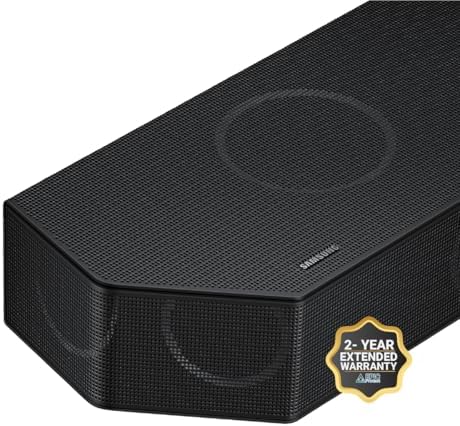 Samsung Q990D 11.1.4ch Soundbar w/Wireless Dolby Atmos Audio, Rear Speaker Included HW-Q990D/ZA (Model 2024) + Plus 2-Year Extended Warranty