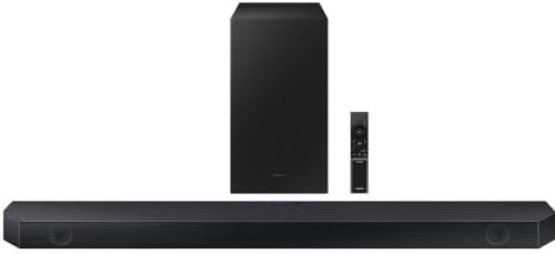 Samsung Soundbar 3.1Ch 340W with Wireless Subwoofer HDMI eARC Dolby Atmos Black HW-Q6CC