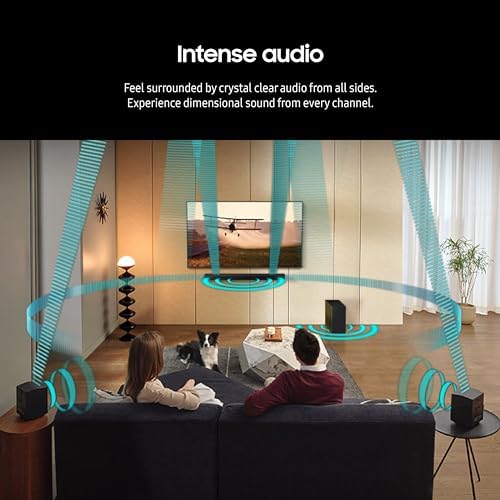 Samsung HW-Q910D 9.1.2 ch Soundbar w/Dolby Audio, Surround Sound Expansion, Adaptive Sound, Wireless Subwoofer, 2024 | X, Wireless Sub Plus Rear Speakers, Q-Symphony, Spacefit Sound Pro, HDMI Earc, Airplay 2