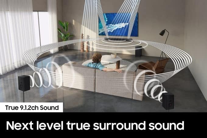 SAMSUNG HW-Q910B 9.1.2ch Soundbar w/ Wireless Dolby Atmos, DTS:X, Rear Speakers, Q Symphony, Built In Alexa/Voice Assistant, SpaceFit Sound, Airplay 2, Adaptive Sound, Game Pro Mode, 2022