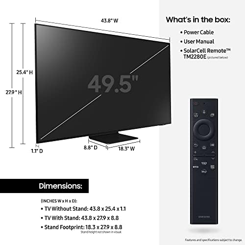 SAMSUNG 50-Inch Class Neo QLED 4K QN90B Series Mini LED Quantum HDR 32x, Dolby Atmos, Object Tracking Sound+, Anti-Glare, Ultra Viewing Angle, Smart TV with Alexa Built-In (QN50QN90BAFXZA, 2022 Model)