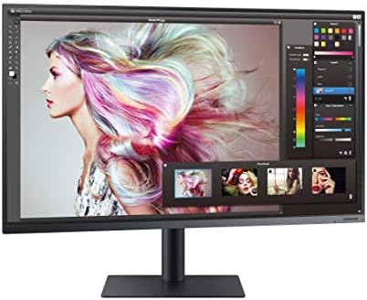 Samsung TU87F Series 32-Inch Viewfinity 4K UHD Pro Monitor, VA Panel, 60Hz, 5ms, HDR10, sRGB, HDMI, Dual 4K Display, Fully Adjustable Stand, Eye Saver Mode (LF32TU874VNXGO) Dark Blue Gray