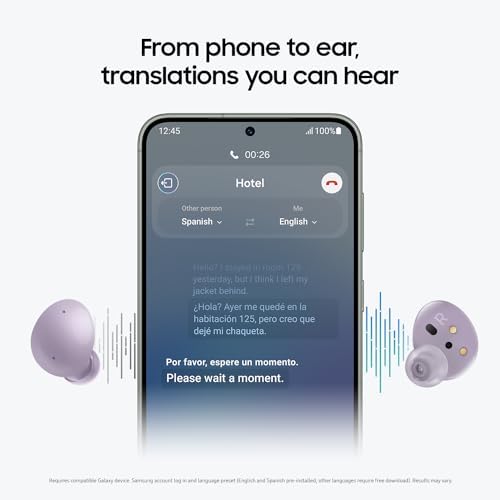 SAMSUNG Galaxy Buds 2 True Wireless Bluetooth Earbuds, Noise Cancelling, Comfort Fit In Ear, Auto Switch Audio, Long Battery Life, Touch Control, Graphite [US Version, 1Yr Manufacturer Warranty]