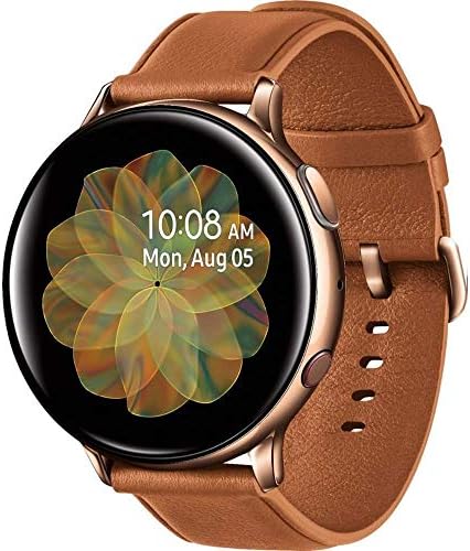 Samsung Original Galaxy Watch Active2 Enhanced Sleep Tracking Analysis Stainless Steel CASE (International Model) (Gold, 44mm) (Ren (Renewed)