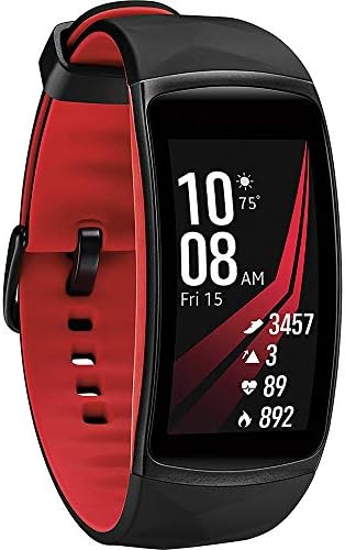 Samsung Gear Fit2 Pro Smart Fitness Band (Large), Diamond Red, SM-R365NZRAXAR – US Version with Warranty
