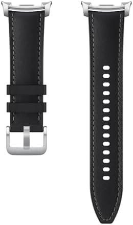 Samsung Galaxy Watch 8 Series Hybrid Band, Vegan Leather, Signature Stitch, Dynamic Lug System, Flexible Fit, Compatible with Galaxy Watch 8 and Watch 8 Classic, S/M/L Black