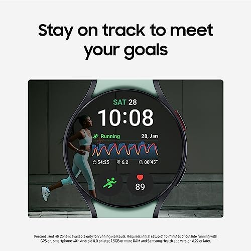 SAMSUNG Galaxy Watch 6 40mm Bluetooth Smartwatch w/ Fitness Tracker, Personalized HR Zones, Advanced Sleep Coaching, Heart Monitor, BIA Sensor, US Version, Gold (Renewed)