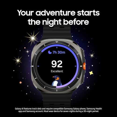 Samsung Galaxy Watch Ultra (2025) 47mm LTE Smartwatch, Titanium Casing, Advanced Sleep Coaching, Running Coach, Energy Score, Heart Rate Tracking, GPS, Titanium Blue [US Version, 2 Yr Warranty]
