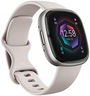 Fitbit Sense 2 Advanced Health Smartwatch - Lunar White (Renewed)