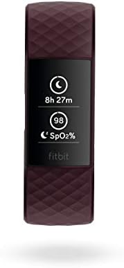 Fitbit Charge 4 Fitness and Activity Tracker with Built-in GPS, Heart Rate, Sleep & Swim Tracking, Rosewood/Rosewood, One Size (S &L Bands Included)