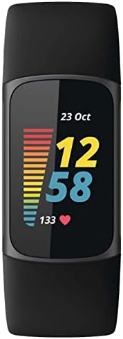 Fitbit Charge 5 Advanced Fitness Tracker with GPS, Heart Rate, Sleep & Health Tracker - Power Bundle with Adapter (Graphite Stainless Steel)