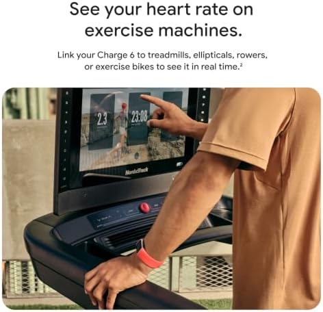 Fitbit Charge 6 Fitness Tracker with Heart Rate, GPS, Obsidian