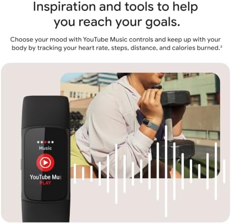 Fitbit Charge 6 Fitness Tracker with Heart Rate, GPS, Obsidian