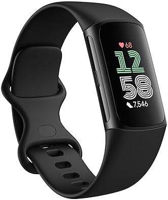 Google Fitbit Charge 6 - Fitness Tracker - Obsidian/Black | Google apps, heart rate on exercise equipment, 3-month Google Health Premium membership included, small and large bands