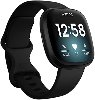 Fitbit Fitbit Versa 3, Black (Renewed)