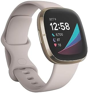Fitbit - Sense Advanced Health Smartwatch - Soft Gold (Renewed)