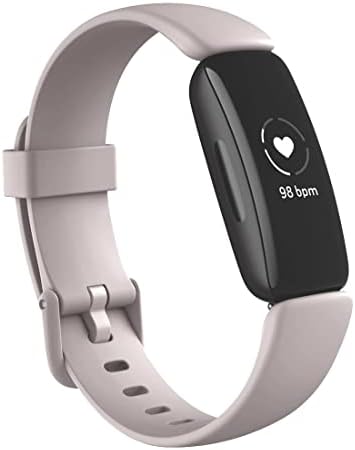 Fitbit Inspire 2 Health & Fitness Tracker with a Free 1-Year Premium Trial, 24/7 Heart Rate, Black/White, One Size (S & L Bands Included) (Renewed)