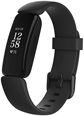 Fitbit Inspire 2 Health & Fitness Tracker with a Free 1-Year Premium Trial, 24/7 Heart Rate, Black/Black, One Size (S & L Bands Included) (Renewed)