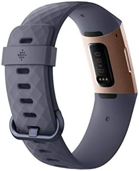 Fitbit Charge 3 Fitness Activity Tracker, Rose Gold/Blue Grey, One Size (S & L Bands Included) (Renewed)