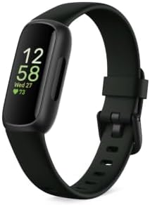 Fitbit Inspire 3 Health & Fitness Tracker with Stress Management, Workout Intensity, Sleep Tracking, 24/7 Heart Rate - 3-Month Google Health Premium Membership Included - Midnight Zen/Black