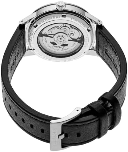 SEIKO SSK011 Presage Style60s GMT Collection Automatic Watch - Black/Ivory