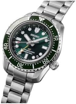 SEIKO HBC001J1 Men's Prospex 1968 Heritage GMT Automatic Dive Watch, Green Dial, Stainless Steel Bracelet, Sapphire Crystal, 300M Water Resistant