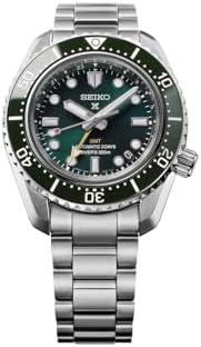 SEIKO HBC001J1 Men's Prospex 1968 Heritage GMT Automatic Dive Watch, Green Dial, Stainless Steel Bracelet, Sapphire Crystal, 300M Water Resistant