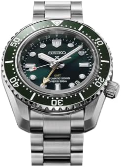 SEIKO HBC001J1 Men's Prospex 1968 Heritage GMT Automatic Dive Watch, Green Dial, Stainless Steel Bracelet, Sapphire Crystal, 300M Water Resistant