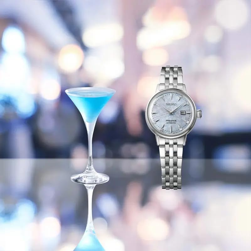 SEIKO Presage Automatic Diamond Blue Dial Ladies Watch SRE007J1