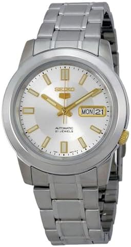 SEIKO 5 SNKK09 Men's Stainless Steel White Dial Day Date Automatic Watch