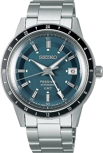 Seiko SSK009 Style 60's GMT Presage Automatic Watch, Made in Japan, Men's Wristwatch, Overseas Model, Classic