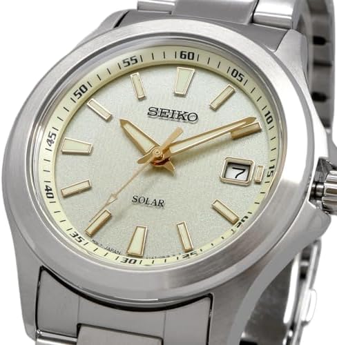 Seiko Solar Quartz SBPN069 Men's Wristwatch, Silver, Champagne, Bracelet Type