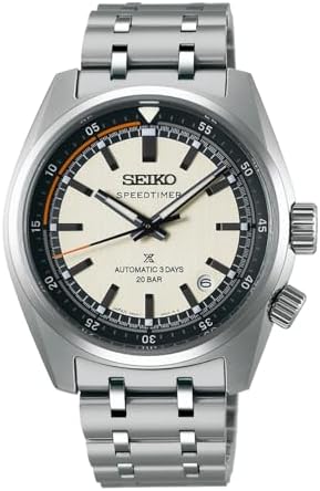Seiko Speedtimer Automatic Men's Watch, White Dial, Round Case, SPB513J1