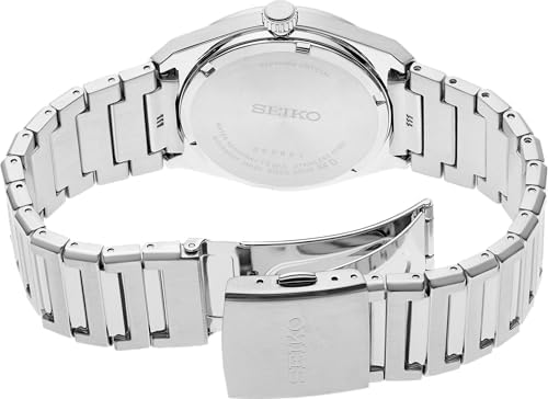 SEIKO Men's Blue Dial Silver Stainless Steel Band Classic Analog Quartz Watch