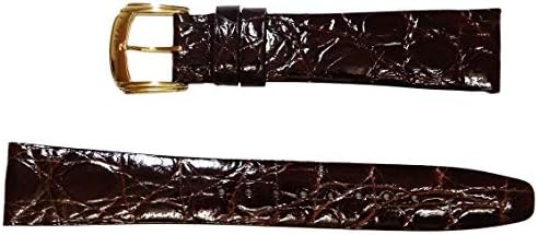 [Seiko] Seiko Watch Band, 17 mm, DA62 Alligator Side Dark Brown Men's