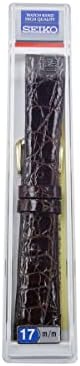 [Seiko] Seiko Watch Band, 17 mm, DA62 Alligator Side Dark Brown Men's