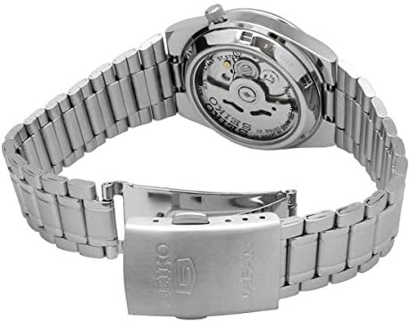 Seiko Men's SNK063J5 5 SEIKO5 Automatic Watch, Black, Silver, Bracelet Type