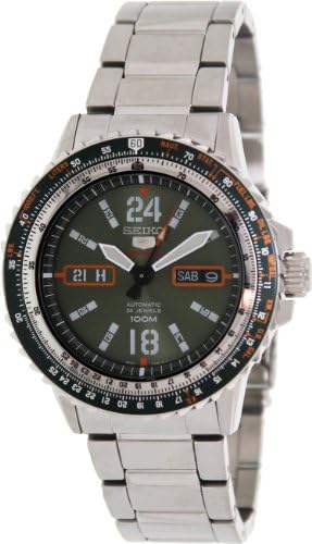 SEIKO SRP349 Men's 5 Sports Green Dial Stainless Steel Automatic Watch