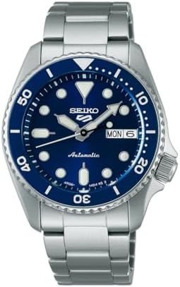 SEIKO SRPL77K1 Men's 5 Sports SKX Street Denim Automatic Watch, Blue Dial, Stainless Steel Bracelet, Hardlex Crystal, 10 Bar Water Resistant