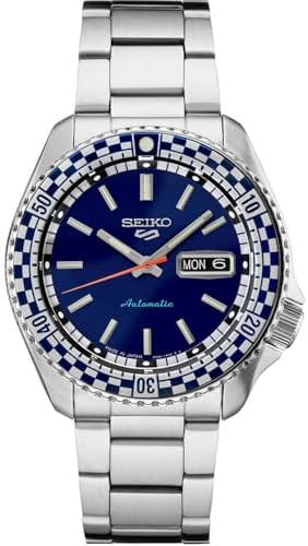 SEIKO 5 Sports Special Edition Blue Chekered Automatic Watch SRPK65